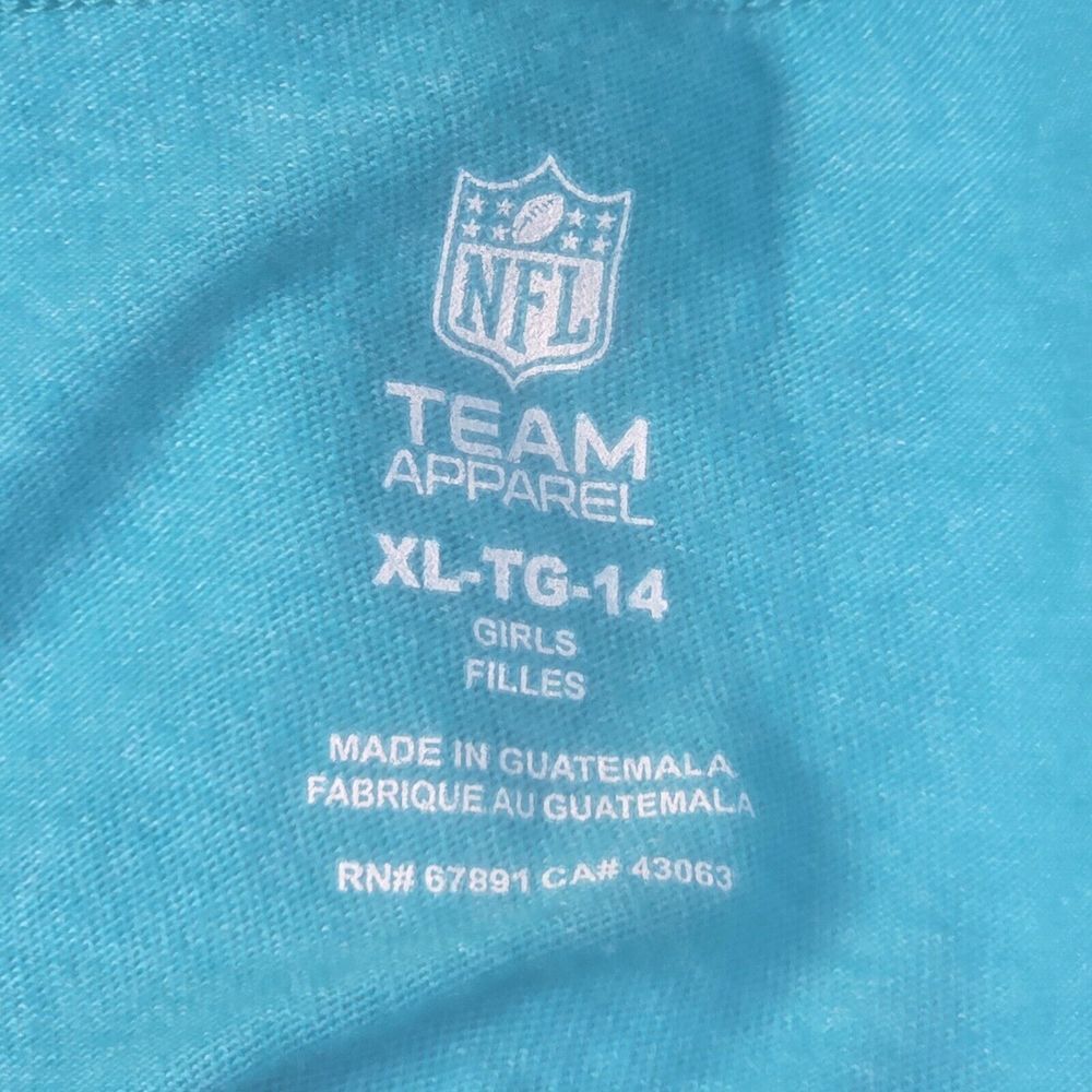 Miami Dolphins NFL Team Apparel Girls XL/14 T-shirt Football Sports Fan S/S Logo - Picture 6 of 7